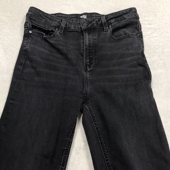PAIGE Cindy Jeans Women 29x27 Black Willow Slim Stretch Denim Dark Academia - Picture 3 of 14
